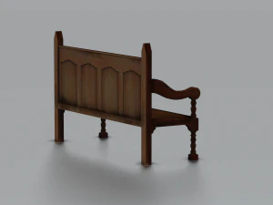 PARK BENCH OYUNU HAZIR D&Uuml;Ş&Uuml;K POLİ 3D Model