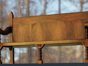 PARK BENCH GAME READY LOW POLY 3D Model