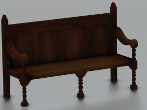 PARK BENCH GAME READY LOW POLY 3D-Modell