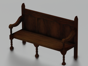 PARK BENCH GAME READY LOW POLY 3D-Modell