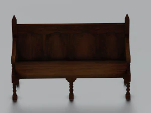 PARK BENCH GAME READY LOW POLY 3D Model