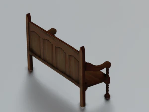 PARK BENCH GAME READY LOW POLY 3D Model