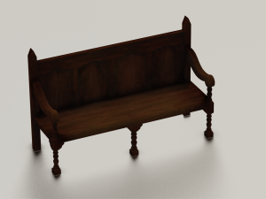 PARK BENCH GAME READY LOW POLY 3D-Modell