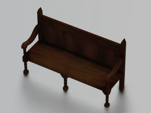 PARK BENCH GAME READY LOW POLY 3D Model