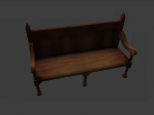 PARK BENCH GAME READY LOW POLY 3D Model
