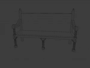 PARK BENCH GAME READY LOW POLY 3D Model