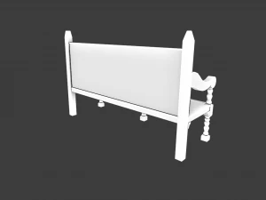 PARK BENCH GAME READY LOW POLY 3D Model
