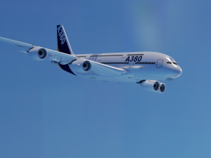 AIRBUS A380 GAME READY 3D MODEL Model 3D