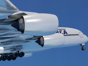 AIRBUS A380 GAME READY 3D MODEL Model 3D