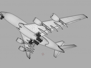 AIRBUS A380 GAME READY 3D MODEL Model 3D