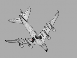 AIRBUS A380 GAME READY 3D MODEL Model 3D