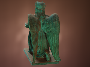 BAPTISMAL ANGEL KNEELING STATUE LOW POLY 3D Model