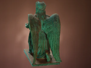 BAPTISMAL ANGEL KNEELING STATUE LOW POLY 3D Model