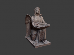 BAPTISMAL ANGEL KNEELING STATUE LOW POLY 3D Model