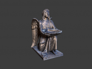 BAPTISMAL ANGEL KNEELING STATUE LOW POLY 3D Model