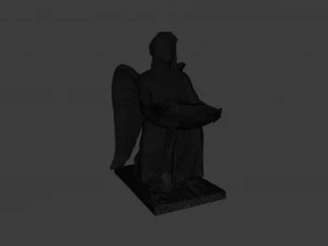 BAPTISMAL ANGEL KNEELING STATUE LOW POLY 3D Model