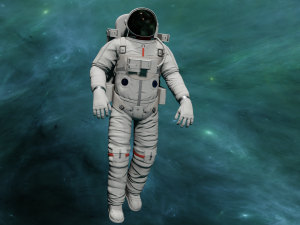 ANIMATED ASTRONAUT GAME READY Modèle 3D
