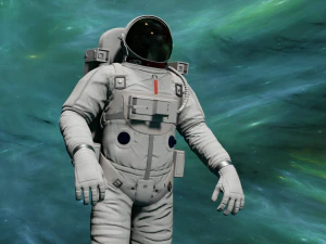 GEANIMEERD ASTRONAUT SPEL KLAAR 3D Model