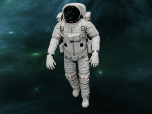 ANIMATED ASTRONAUT GAME READY Modèle 3D