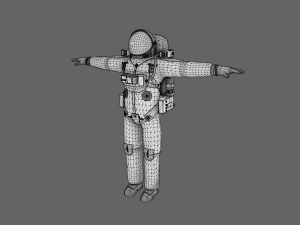 ANIMATED ASTRONAUT GAME READY Modèle 3D