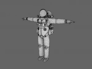 GEANIMEERD ASTRONAUT SPEL KLAAR 3D Model