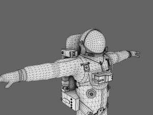 ANIMATED ASTRONAUT GAME READY Modèle 3D