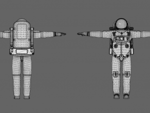 ANIMATED ASTRONAUT GAME READY Modèle 3D