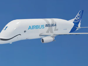 АНИМИРОВАННЫЙ АЭРОБУС БЕЛУГА XL 3D Модель