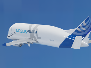 ANIMATED AIRBUS BELUGA XL 3D Модель