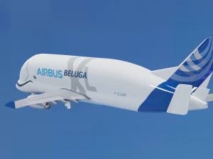 ANIMATED AIRBUS BELUGA XL 3D Model
