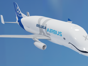 ANIMATED AIRBUS BELUGA XL 3D Модель