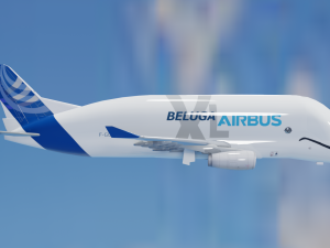 ANIMATED AIRBUS BELUGA XL 3D Модель