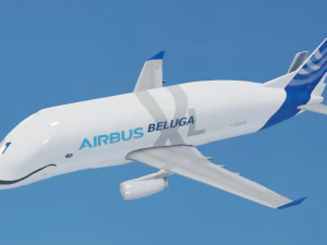 ANIMATED AIRBUS BELUGA XL 3D Model