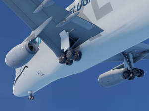 ANIMATED AIRBUS BELUGA XL 3D Модель