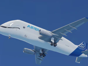 ANIMATED AIRBUS BELUGA XL 3D Model