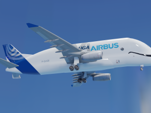 ANIMATED AIRBUS BELUGA XL 3D Модель