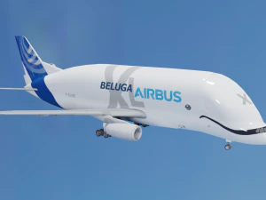 ANIMATED AIRBUS BELUGA XL 3D Model