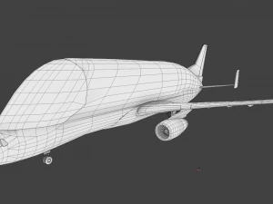 ANIMATED AIRBUS BELUGA XL 3D Model