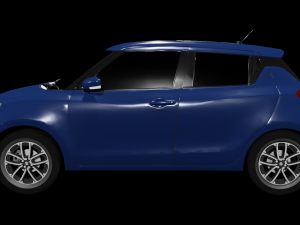 SUZUKI SWIFT CAR CERULEAN BLUE 3D MODEL 3D 模型