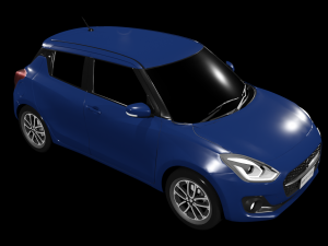 SUZUKI SWIFT CAR CERULEAN BLUE 3D MODEL 3D 模型