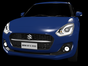 SUZUKI SWIFT CAR CERULEAN BLUE 3D MODEL 3D 模型