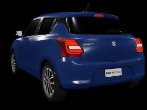 SUZUKI SWIFT CAR CERULEAN BLUE 3D MODEL 3D 模型