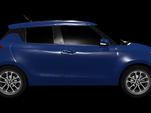 SUZUKI SWIFT CAR CERULEAN BLUE 3D MODEL 3D 模型