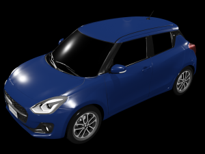 SUZUKI SWIFT CAR CERULEAN BLUE 3D MODEL 3D 模型