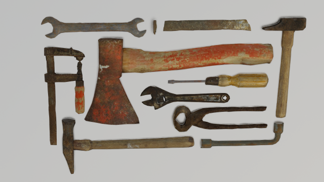 TOOLS GAME READY LOW POLY 3D MODEL 3D-Modell .c4d .max .obj .3ds .fbx .stl .blend 
