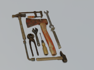 TOOLS GAME READY LOW POLY 3D MODEL 3D-Modell