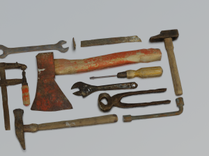 TOOLS GAME READY LOW POLY 3D MODEL 3D-Modell