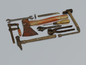 TOOLS GAME READY LOW POLY 3D MODEL 3D-Modell