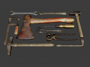 TOOLS GAME READY LOW POLY 3D MODEL 3D-Modell
