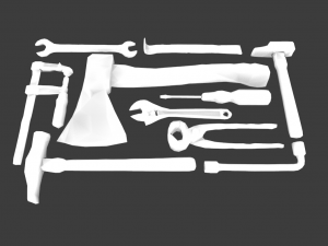 TOOLS GAME READY LOW POLY 3D MODEL 3D-Modell